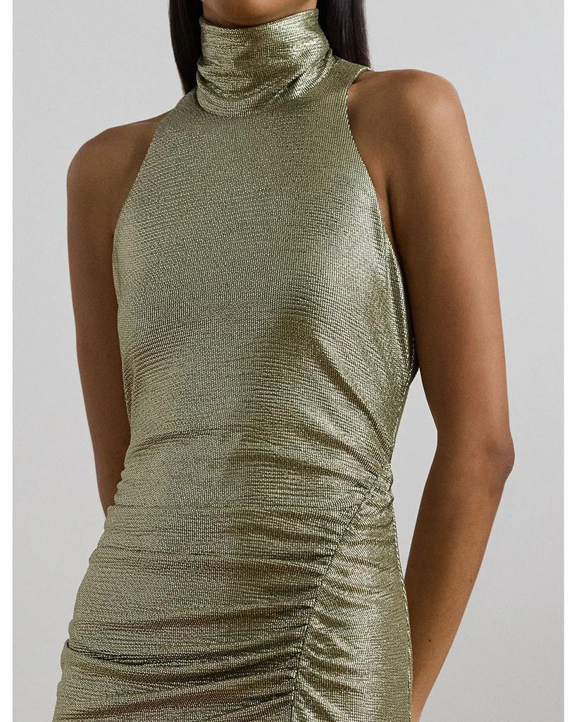 Ralph Lauren Metallic Sleeveless Turtleneck Gown 5