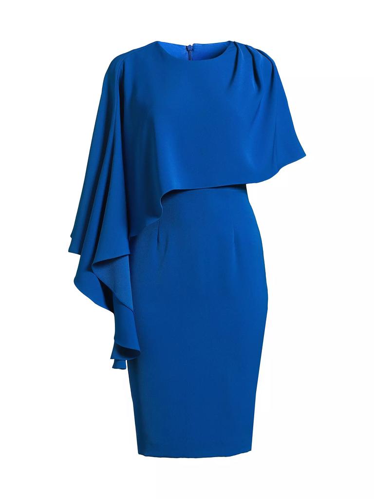 Black Halo Rayna Sheath Capelet Midi-Dress