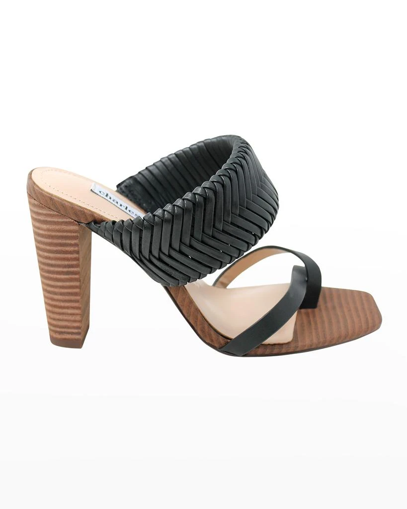 Charles David Horatio Woven Toe-Strap Slide Sandals 1