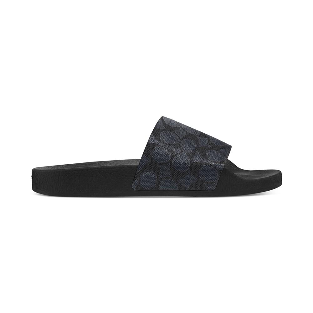 COACH Men's Signature Coated Canvas Pool Slide