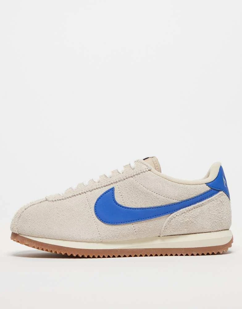 NIKE Nike Cortez suede trainers in light grey and blue 1