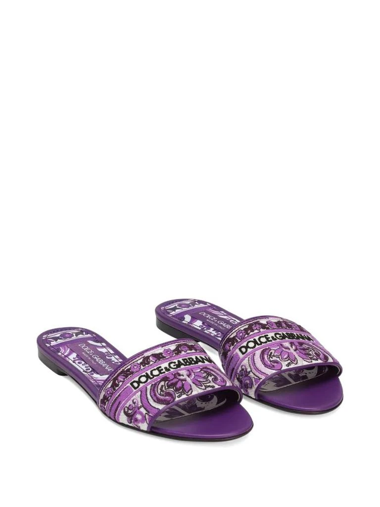 Dolce & Gabbana Dolce & Gabbana Majolica Pattern Slide Sandals 2