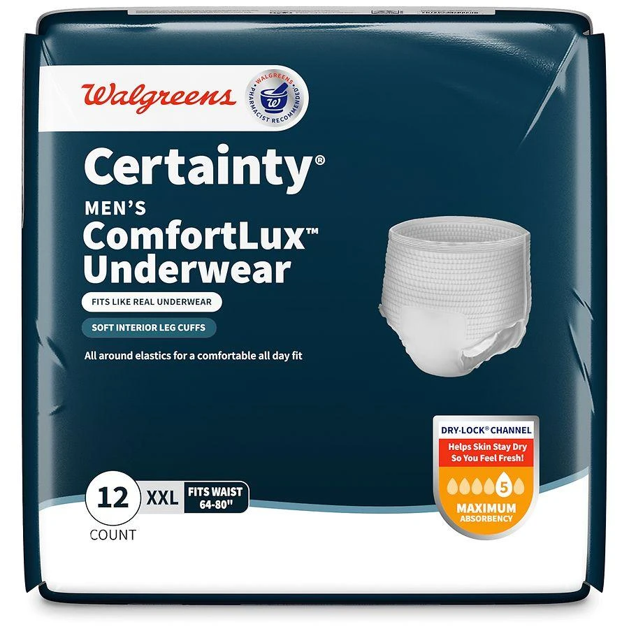 Walgreens Certainty Men's ComfortLux Underwear Maximum Absorbency XXL 2