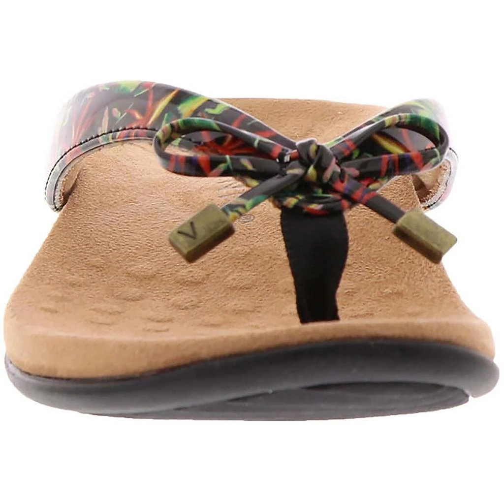 VIONIC Bellah Womens Patent Bow Slide Sandals 3