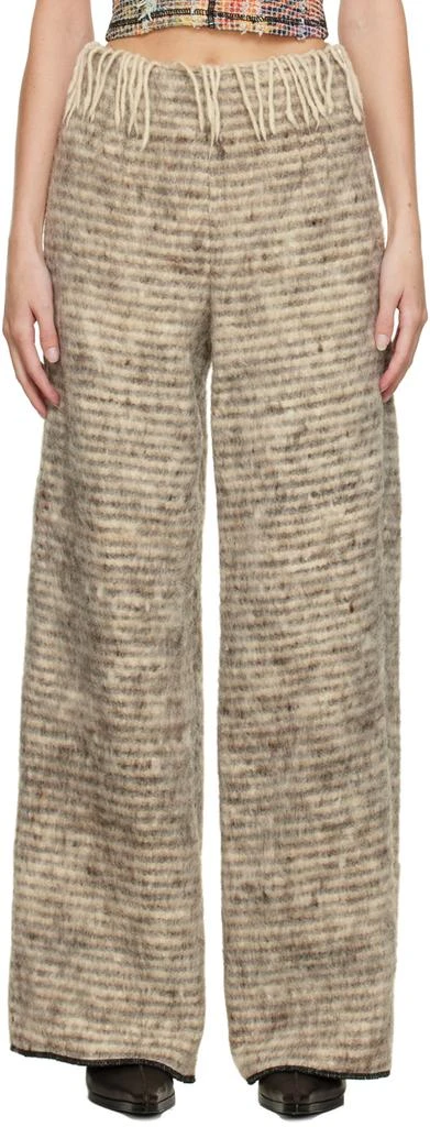 Luna Del Pinal Grey Blanket Trousers 1