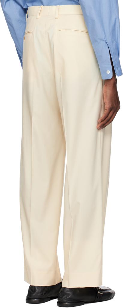 Shop Off-White Super Fine Tropical Wool Two-Tuck Trousers on Sale