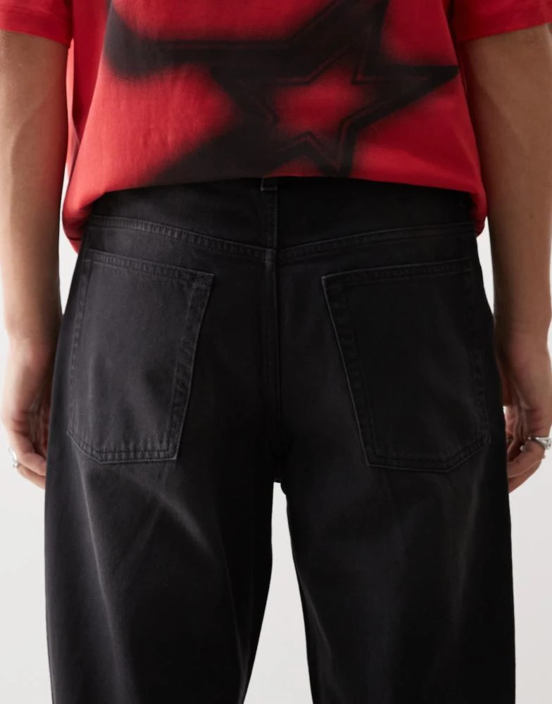 COLLUSION COLLUSION X005 straight leg jeans in washed black - BLACK 4