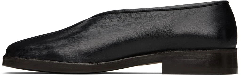Lemaire Black Flat Piped Slippers 3