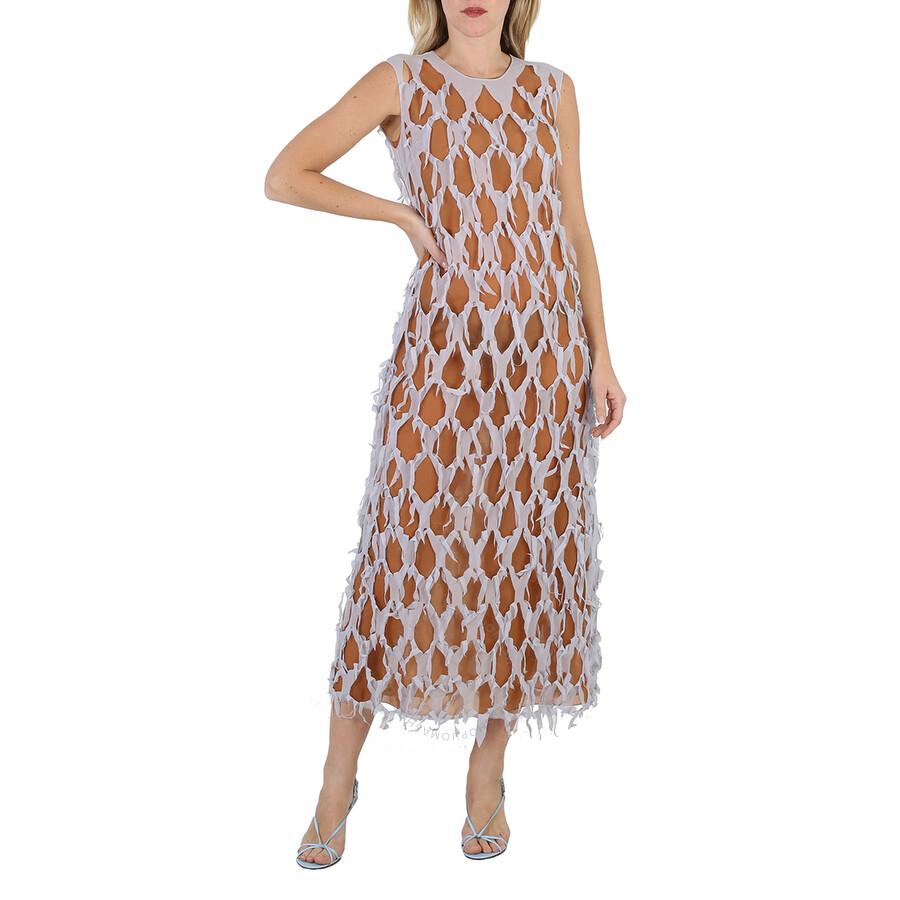 MAISON MARGIELA Ladies Light Sky Cut-Out Silk-Blend Dress