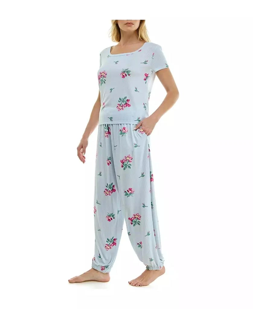 Roudelain Women
s Short-Sleeve T-Shirt 
Balloon Pants, 2-Piece Pajama Set 7