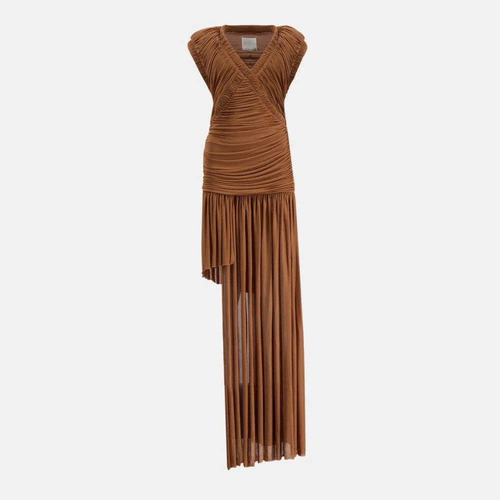open lace back dress Christopher Esber Sculptured Pleated Rib Dress