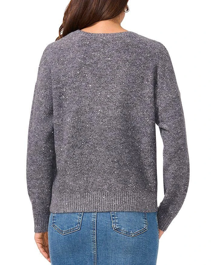 Vince Camuto V Neck Allover Sequin Sweater 3