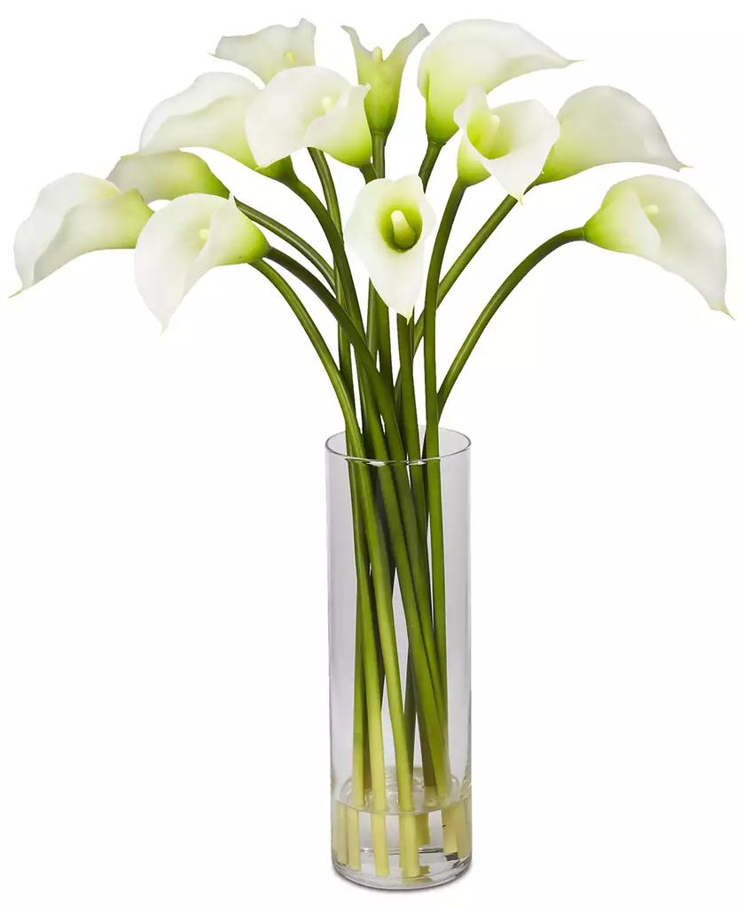 NEARLY NATURAL Mini Calla Lily Flower Arrangement
