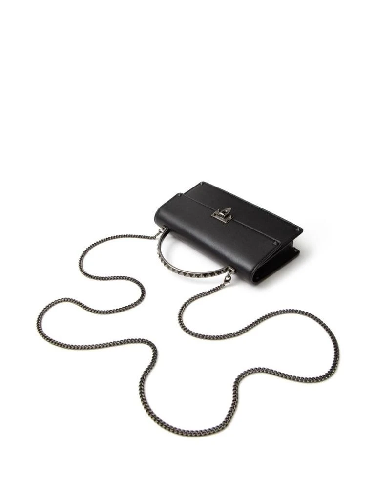 Valentino BLACK LEATHER ROCKSTUD HANDBAG 5