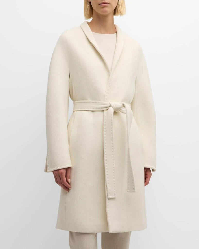 Eleventy Belted Pick Stitch Wool Coat 2