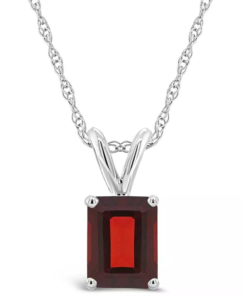 Macy
s Garnet Pendant Necklace (2 ct.t.w) in 14K White Gold 1