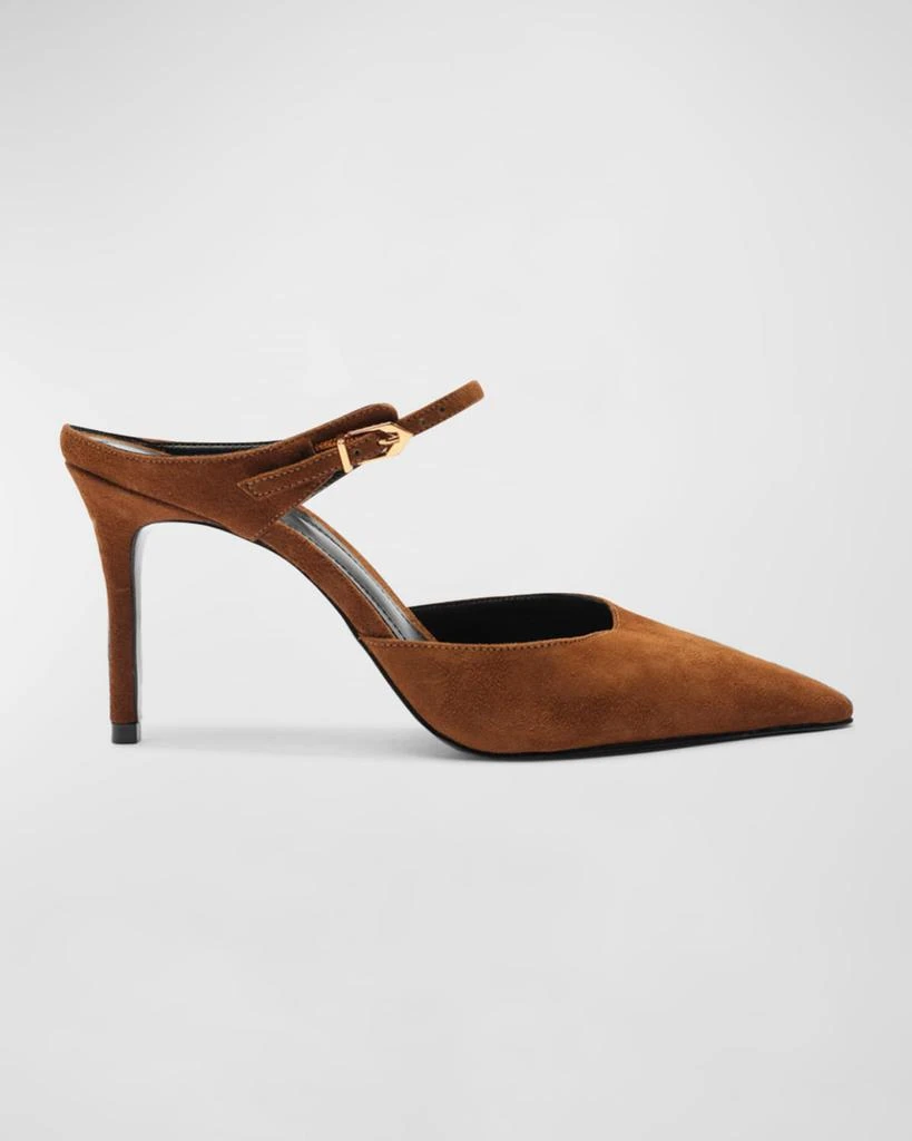 Schutz Laura Suede Buckle Mule Pumps 1