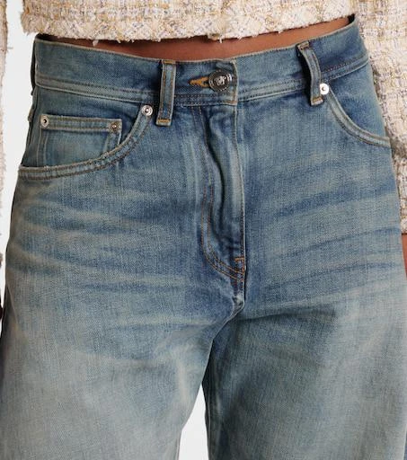 Versace High-rise barrel-leg jeans 4