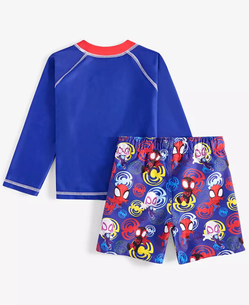 Spider-Man Toddler Boys Rash Guard & Swim Trunks Two-Piece Swimsuit