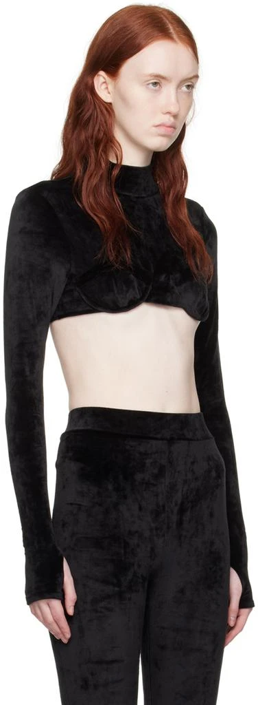 GCDS Black Cropped Turtleneck 2