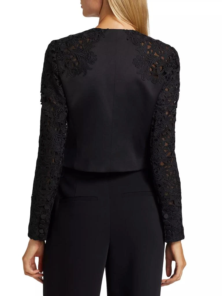 Generation Love Cortez Lace-Trimmed Satin Crop Jacket 5