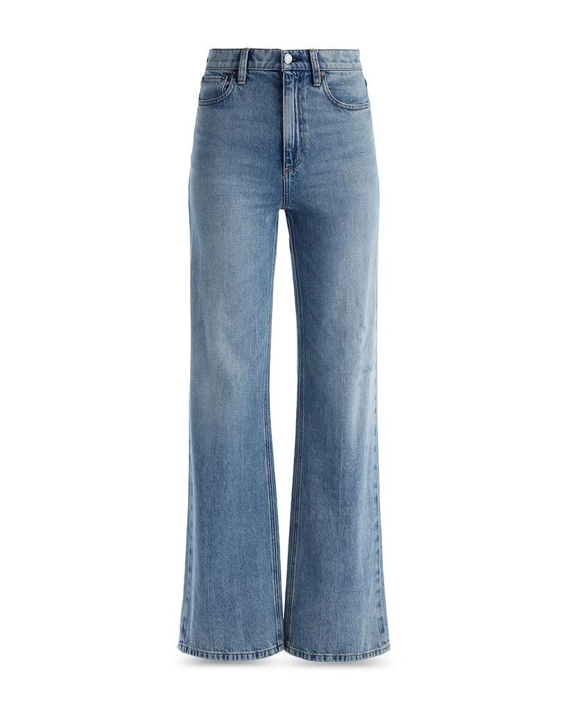 Alice + Olivia Weezy High Rise Flare Jeans in Sadie Light Vintage Blue 3