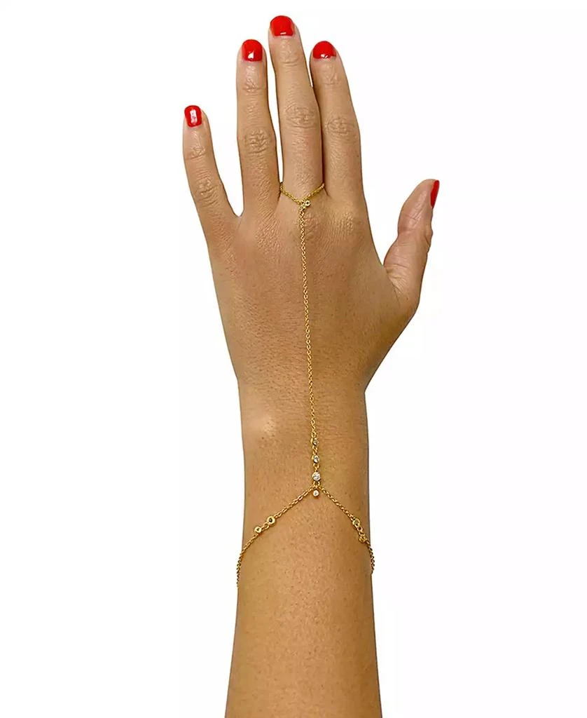 ADORNIA 14k Gold-Plated Adjustable Hand Chain 2