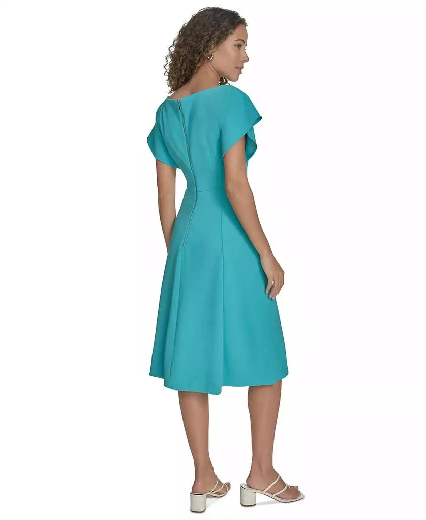 Calvin Klein Petite Flutter-Sleeve Sheath Midi Dress 5