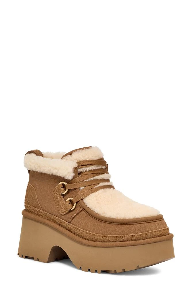 UGG Classic New Heights Genuine Shearling Lace-Up Bootie 1