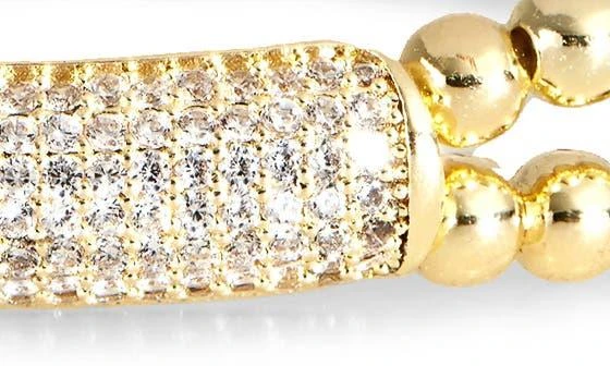 Nordstrom Pavé Cubic Zirconia Beaded Stretch Bracelet 2