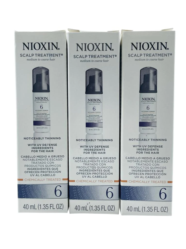 NIOXIN Scalp Treatment 6 Chemically Treated Hair 1.35 OZ Set of 3 1