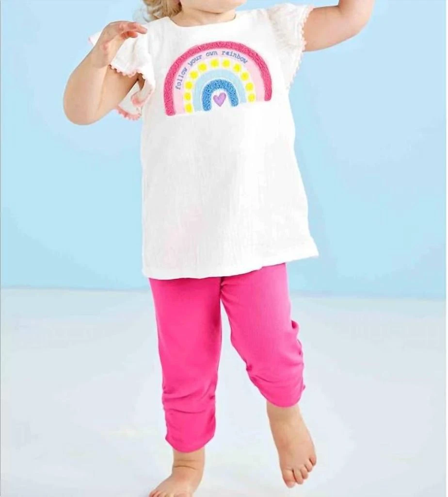 mudpie Mudpie - Girl
s Rainbow Tunic 
Legging Set