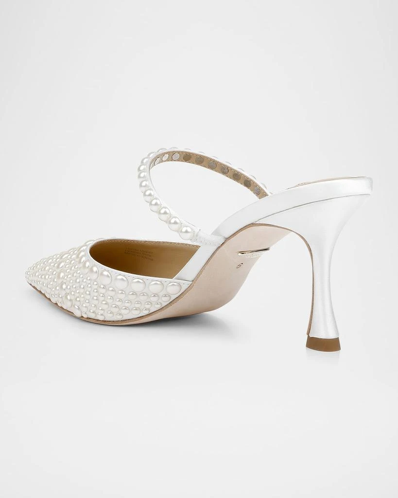 Badgley Mischka Duchess Pointed Pearly Mule Pumps 3