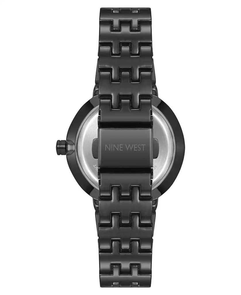 Nine West Women's Quartz Gray Metal Alloy Embossed Floral Dial Watch 2