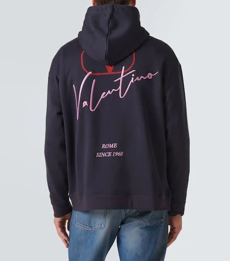 Valentino Logo cotton-blend jersey hoodie 4