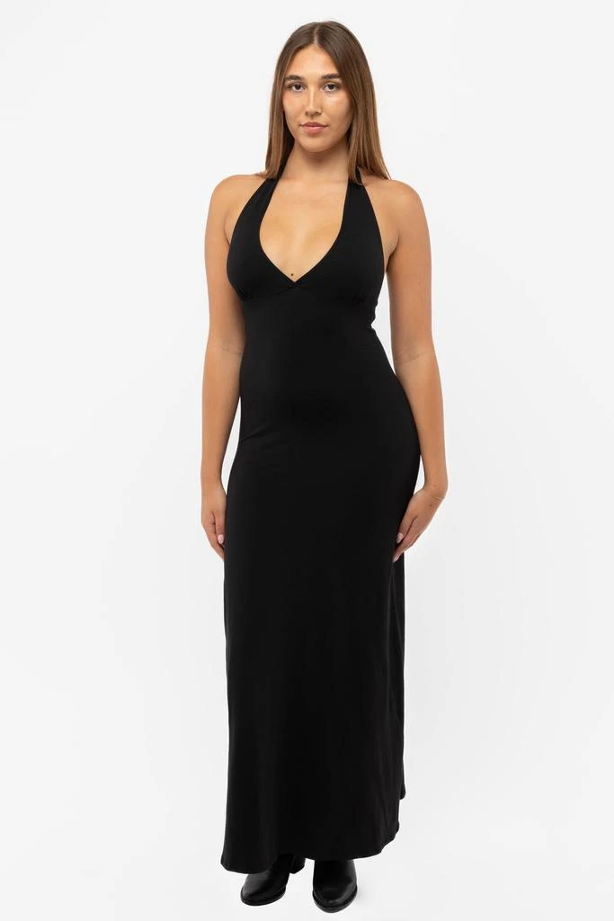 Los Angeles Apparel 8374 - Cotton Spandex Halter Maxi Dress 4