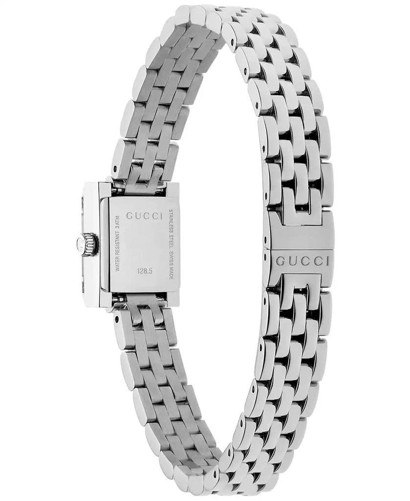Gucci Women's Swiss G-Frame Diamond Accent Stainless Steel Bracelet Watch 14x18mm 2