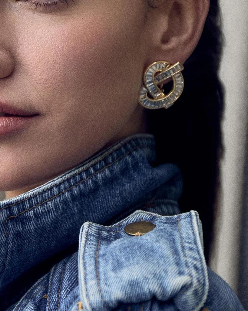 Lele Sadoughi Crystal Pretzel Clip Earrings 3