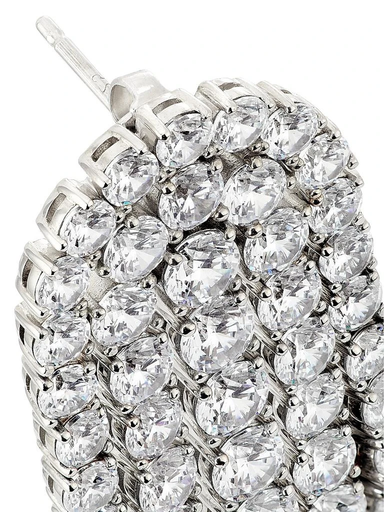 Adriana Orsini Bubbly Rhodium-Plated & Cubic Zirconia Tennis Chandelier Earrings 3