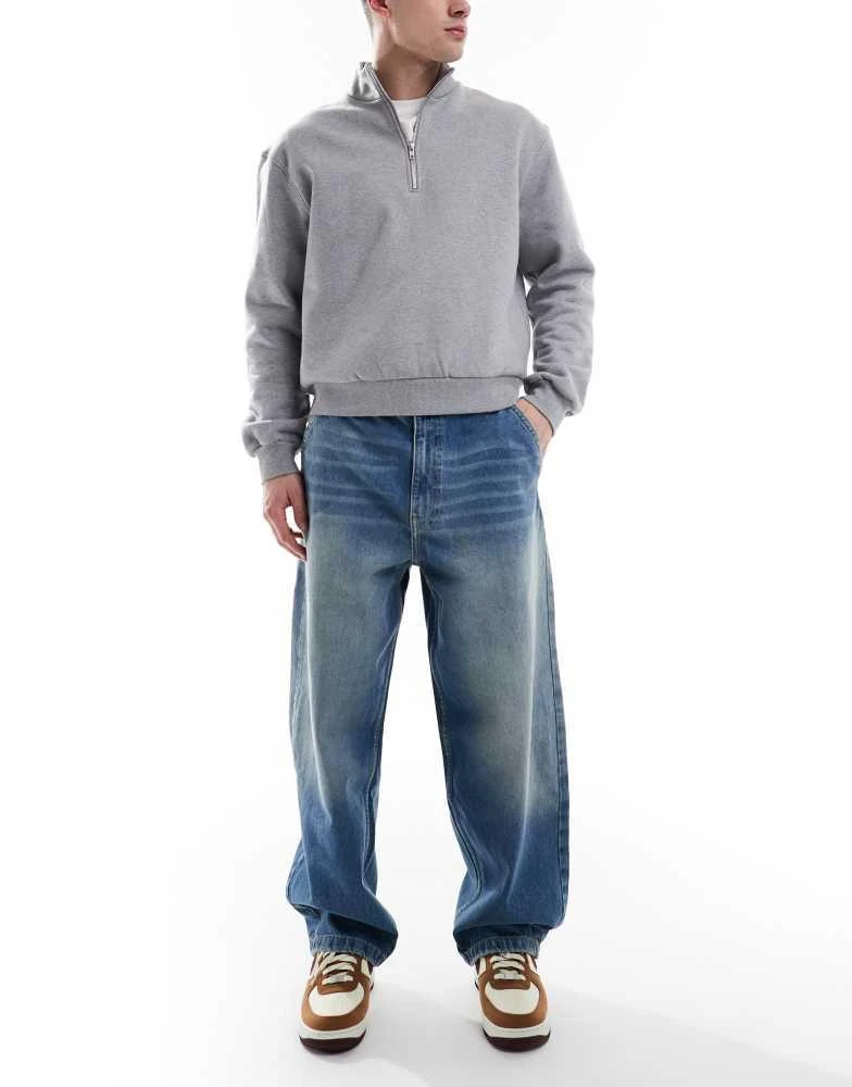 Bershka Bershka skater fit jeans in mid blue 1