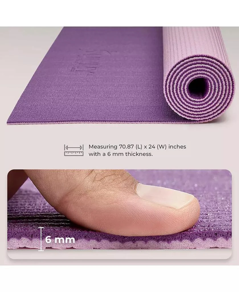 Sunny Health 
Fitness Anti-Slip Dual Color Exercise Yoga Mat,Purple 5