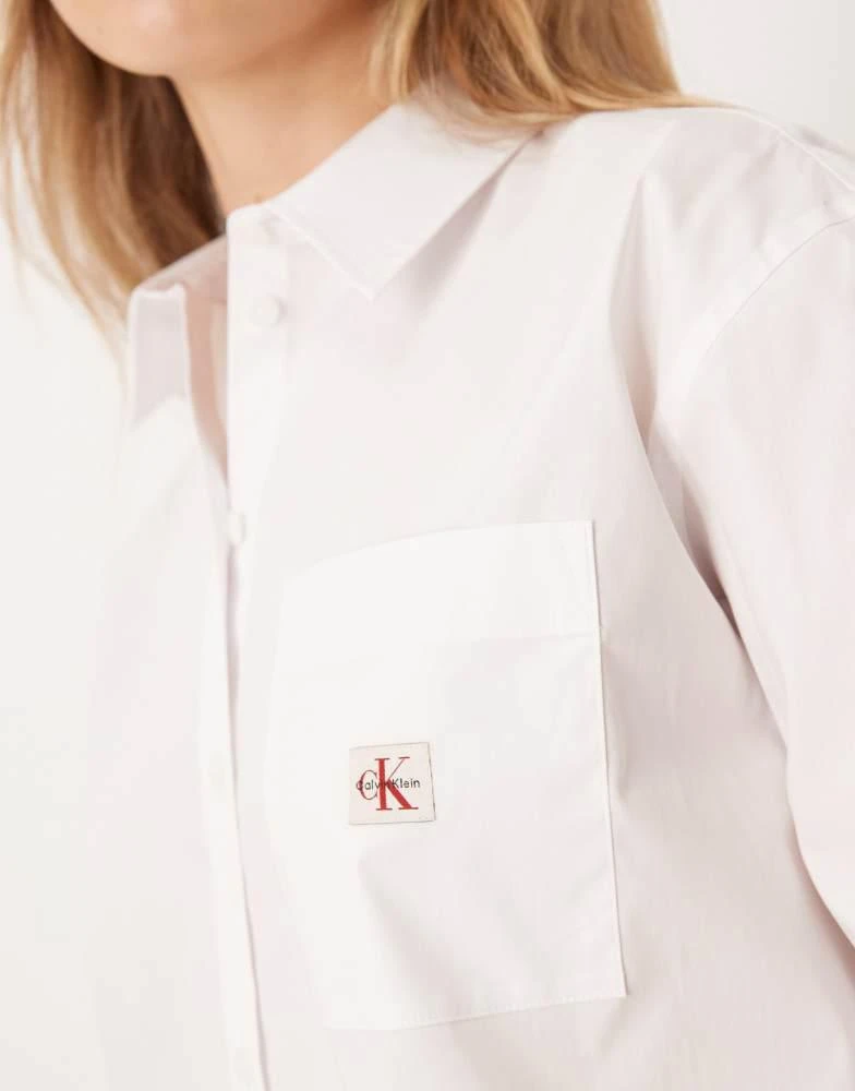 Calvin Klein Calvin Klein Jeans oversized shirt in white 3