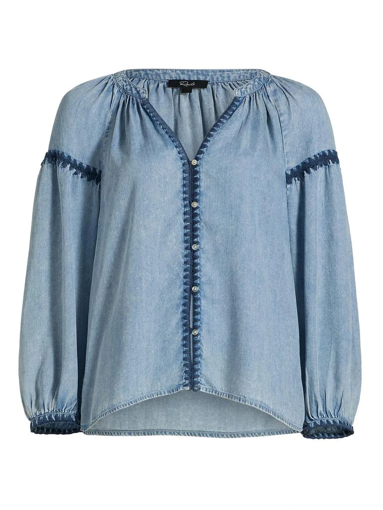 Rails Toshi Denim Peasant Top 6