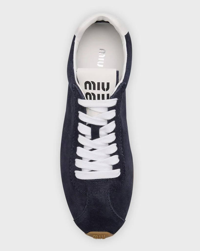 Miu Miu Suede Bicolor Retro Trainer Sneakers 6