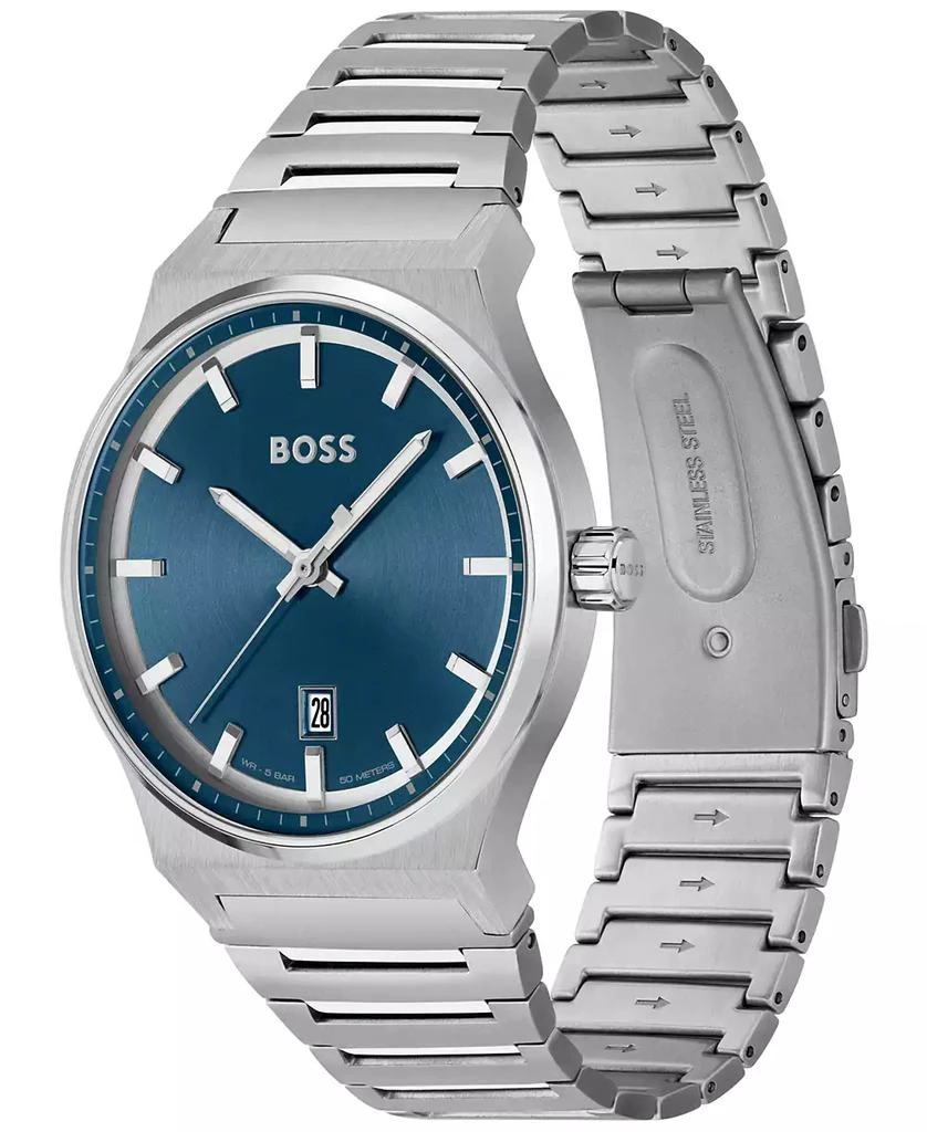 Hugo Boss Men's Candor Quartz Basic Calendar Stainless Steel Watch 41mm 2