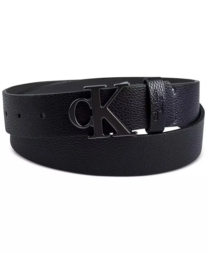 Calvin Klein Men's Logo Plaque Buckle Fashion Jean Belt 1