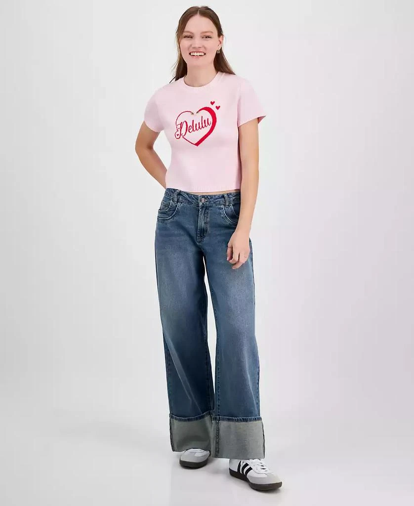 Madden Girl Juniors' Delulu Short-Sleeve Sweater 2