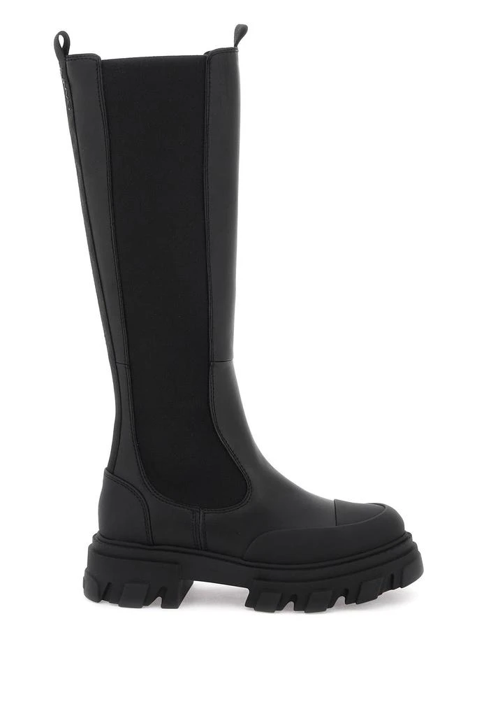 Ganni cleated high chelsea boots 1