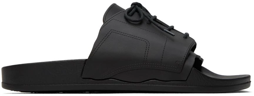 MAISON MARGIELA Black Lace-Up Slides 1