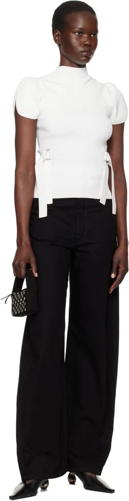 3.1 Phillip Lim Off-White Compact Rib Tulip Top 4
